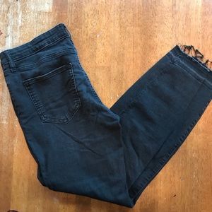 GAP Jean Legging, Black Gray Distressed 30!